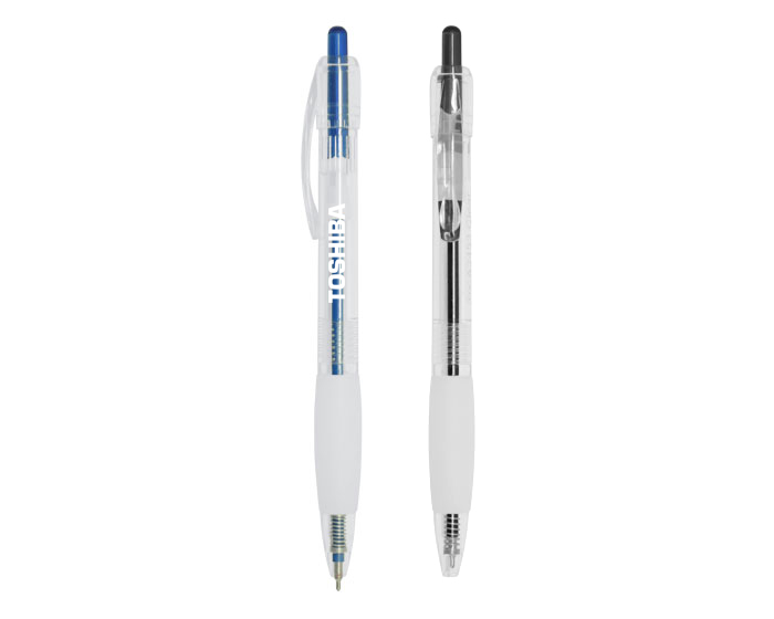 BOLIGRAFO DE PLASTICO TRANSPARENTE CON TINTA GEL C172